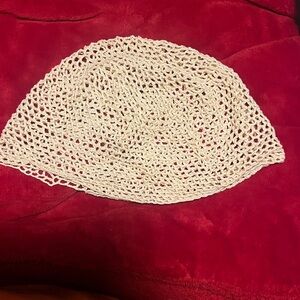 Elegant Cream Knit Women's Accessory